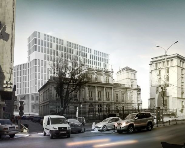 Plan construire mall langa Palatul Stirbei.